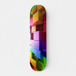 Skateboard Conception de cube 3d multicolore