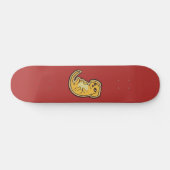 Skateboard Conception De Dessin De Chien Jaune Et Rouge (Horz)
