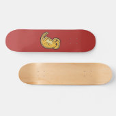 Skateboard Conception De Dessin De Chien Jaune Et Rouge (Horz)