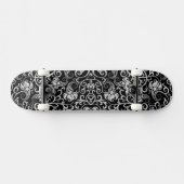 Skateboard Conception de fleurs de dalmatien noir mignon (Horz)
