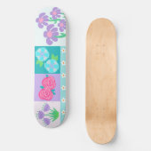 Skateboard Conception de fleurs vibrantes en fleurs (Recto)