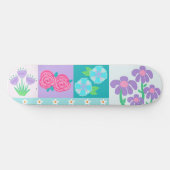 Skateboard Conception de fleurs vibrantes en fleurs (Horz)