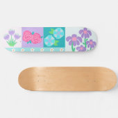 Skateboard Conception de fleurs vibrantes en fleurs (Horz)