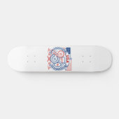 Skateboard Conception de l'emblème de l'anniversaire patrioti (Horz)