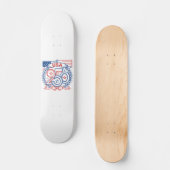 Skateboard Conception de l'emblème de l'anniversaire patrioti (Recto)