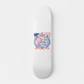 Skateboard Conception de l'emblème de l'anniversaire patrioti (Devant)