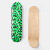 Skateboard Conception de motif de peau d'animal Tigre vert  (Recto)