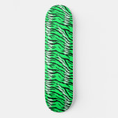 Skateboard Conception de motif de peau d'animal Tigre vert  (Recto)