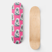 Skateboard Conception de motif d'ours polaire rose (Recto)