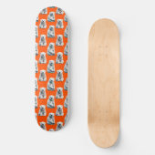 Skateboard Conception de motif d'ours polaire sur orange (Recto)