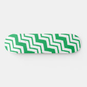 Skateboard Conception de motif en chevron zigzag blanc vert  (Horz)
