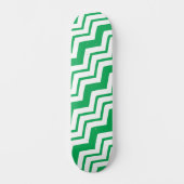Skateboard Conception de motif en chevron zigzag blanc vert  (Recto)
