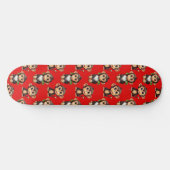 Skateboard Conception de motif singe rouge (Horz)