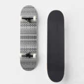 Skateboard Conception de motifs aztèques gris mignons (Recto)