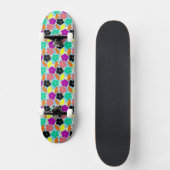 Skateboard Conception de motifs de fleurs colorés (Recto)