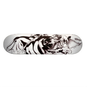 Skateboard Conception de planche à roulettes de tigre