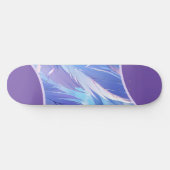 Skateboard Conception de plumes violettes vives (Horz)