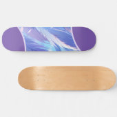 Skateboard Conception de plumes violettes vives (Horz)