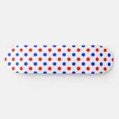 Skateboard Conception de points noirs blancs rouges bleus (Horz)