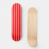 Skateboard Conception de rayures rouges et blanches (Recto)