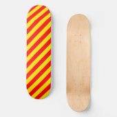 Skateboard Conception de rayures rouges et jaunes (Recto)