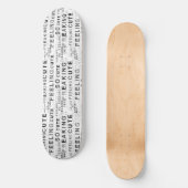 Skateboard Conception de texte mignon et déroutante (Recto)