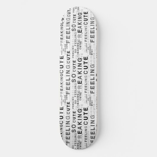 Skateboard Conception de texte mignon et déroutante (Recto)