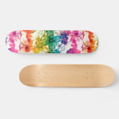 Skateboard Conception décorative de remous floraux (Horz)