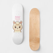 Skateboard Conception d'illustration de lama mignon (Recto)