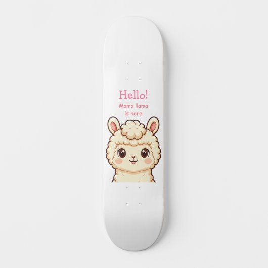 Skateboard Conception d'illustration de lama mignon (Recto)