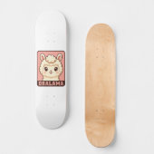Skateboard Conception d'illustration de lama mignon (Recto)