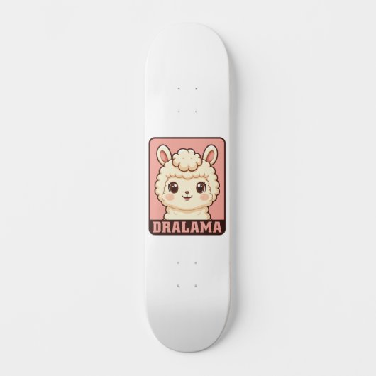 Skateboard Conception d'illustration de lama mignon (Recto)