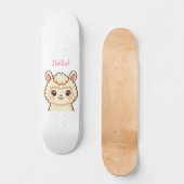Skateboard Conception d'illustration de lama mignon (Recto)