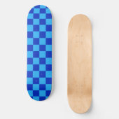 Skateboard Conception du vérificateur bleu clair et foncé (Recto)