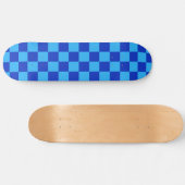 Skateboard Conception du vérificateur bleu clair et foncé (Horz)
