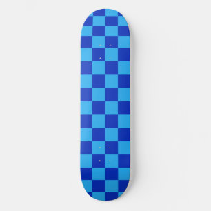 Skateboard Conception du vérificateur bleu clair et foncé