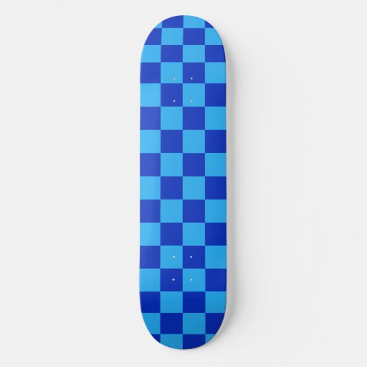 Skateboard Conception du vérificateur bleu clair et foncé (Recto)