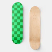 Skateboard Conception du vérificateur vert clair et foncé (Recto)