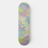 Skateboard Conception en verre texturé, bleu violet (Recto)