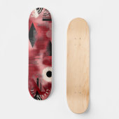 Skateboard Conception géométrique abstraite rouge vif pour pl (Recto)