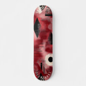 Skateboard Conception géométrique abstraite rouge vif pour pl (Devant)