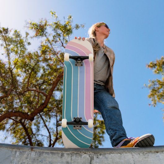Skateboard Conception géométrique de style Vintage rétro (Extérieur 1)