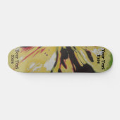 Skateboard conception moderne originale jaune noire d'art (Horz)