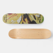 Skateboard conception moderne originale jaune noire d'art (Horz)