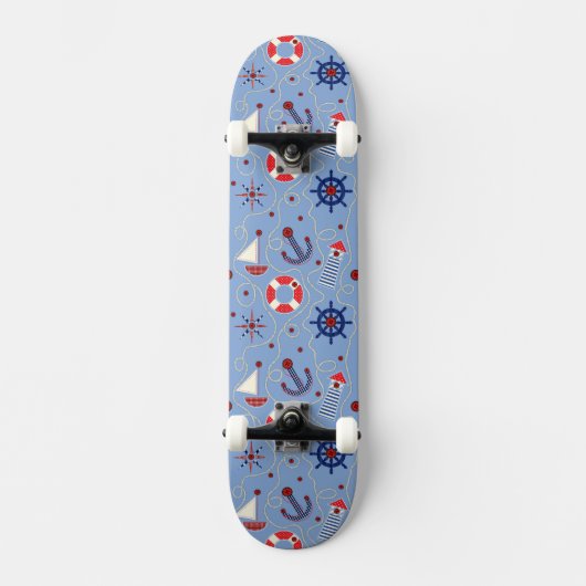 Skateboard Conception nautique de patchwork (Recto)