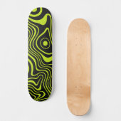 Skateboard Conception Psychedelique Ondulée Lime Acide (Recto)