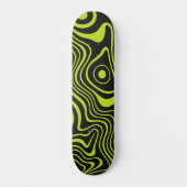 Skateboard Conception Psychedelique Ondulée Lime Acide (Recto)