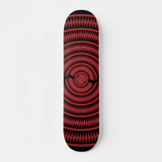 Skateboard Conception radiale abstraite : Planche à roulettes (Devant)