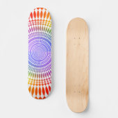 Skateboard Conception radiale colorée : Patinage (Recto)
