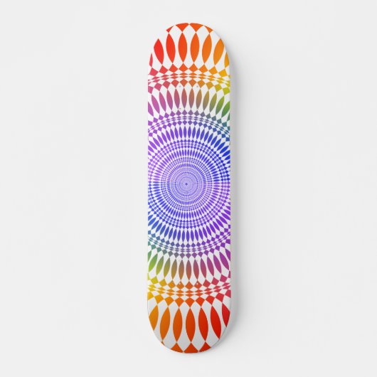 Skateboard Conception radiale colorée : Patinage (Devant)